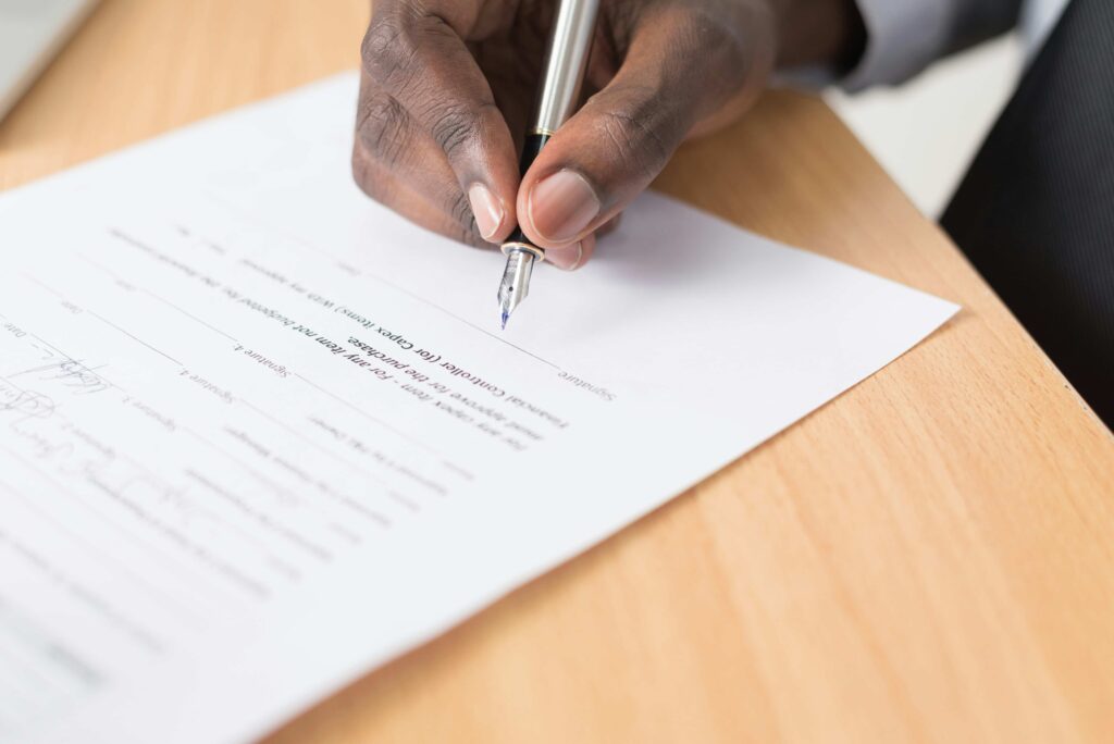 RTDRS process server Calgary — signing legal documents